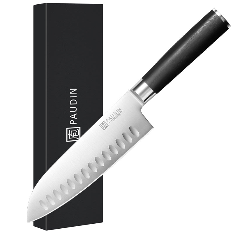 Qian Pro 7 Inch Santoku Knife With G10 Handle