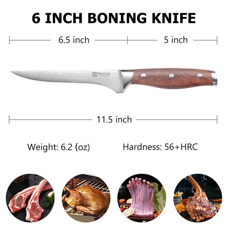 Berlin Boning Knife 6''  With Rose Wood Handle