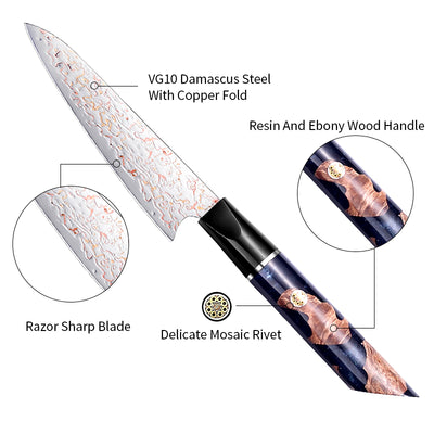 Tokyo Inspiration 5” Damascus Steel Utility Knife