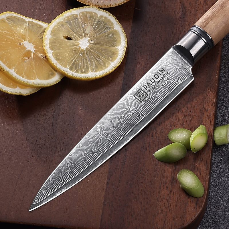 Sorrento Classis 5 Inch Utility Knife Damascus steel with Olive Handle