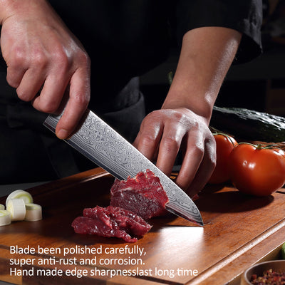 Murasaki Chef knife 8 inch Knife 67 layers of Damascus steel  With Ebony wood Handle knives