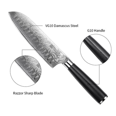 Qian Luxe 7 Inch Santoku Knife