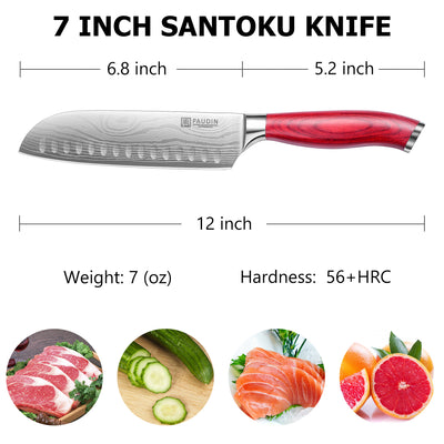 Agate 7 Inch Santoku Knife
