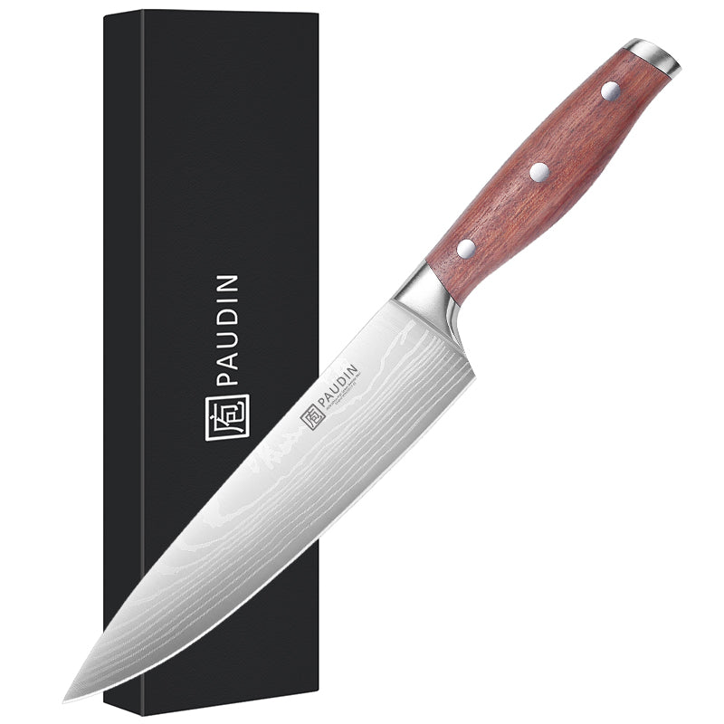 Berlin Chef 8'' Ultra Sharp Kitchen Knife With Rose Wood Handle