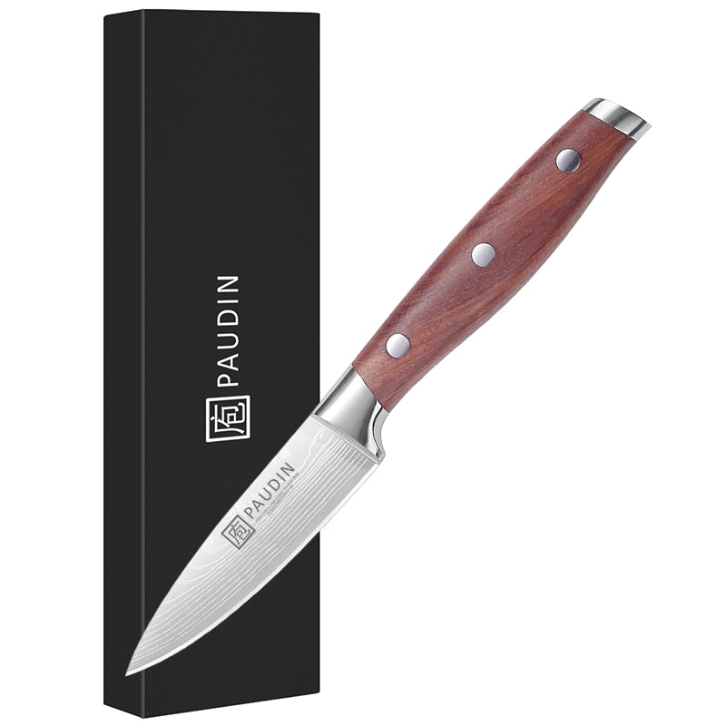 Berlin Paring Knife 3.5'' Super Sharp Kitchen Knife With Rose Wood Handle