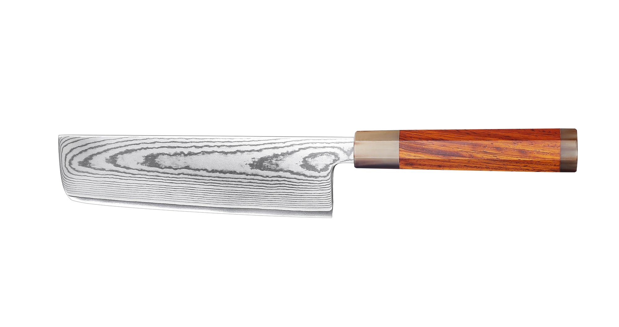 Shiro Nakiri knife 7 Knife 67 layers of Damascus steel  With Cuibourtia wood Handle