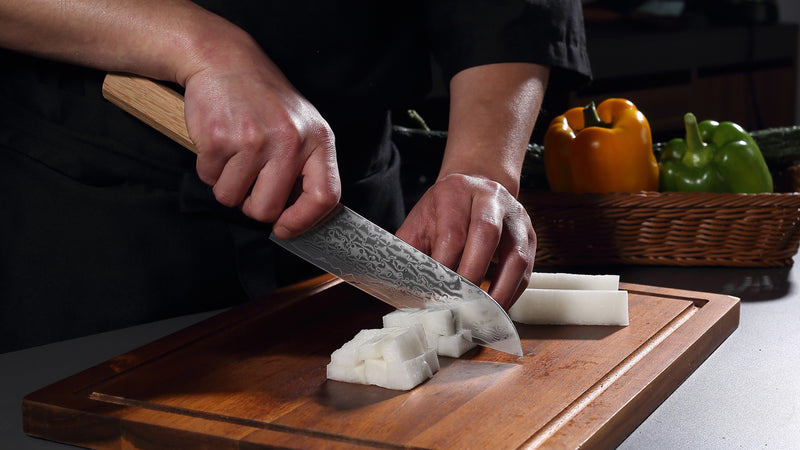 Shizuku knives Santoku knife 7 inch Knife 67 layers of Damascus Steel Light Pakkawood Handle Knife Set Kitchen knives