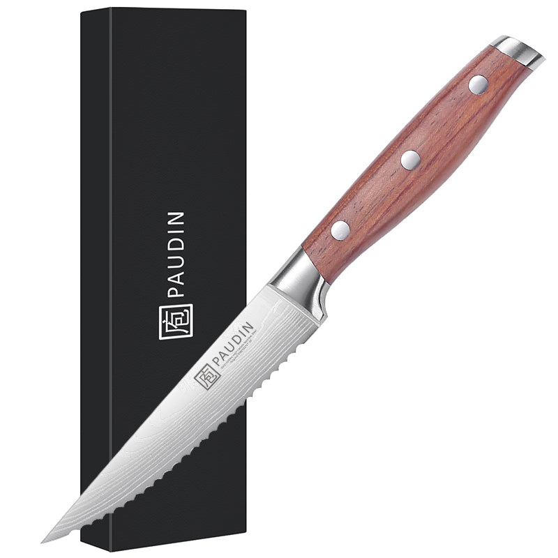 Berlin Steak Knives Set Of 4Pcs 4.5'' With Rose Wood Handle