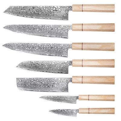 Sakura knives Nakiri knife 7 inch Knife 67 layers of Damascus Steel Pakkawood Handle With Red G10 Ring Handle Kitchen knives