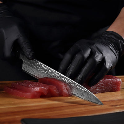Premium Culbourtia Wood Handle Sharp 67 Layer Damascus Steel 62 HRC Sashimi knife 10" TL9 kitchen knife