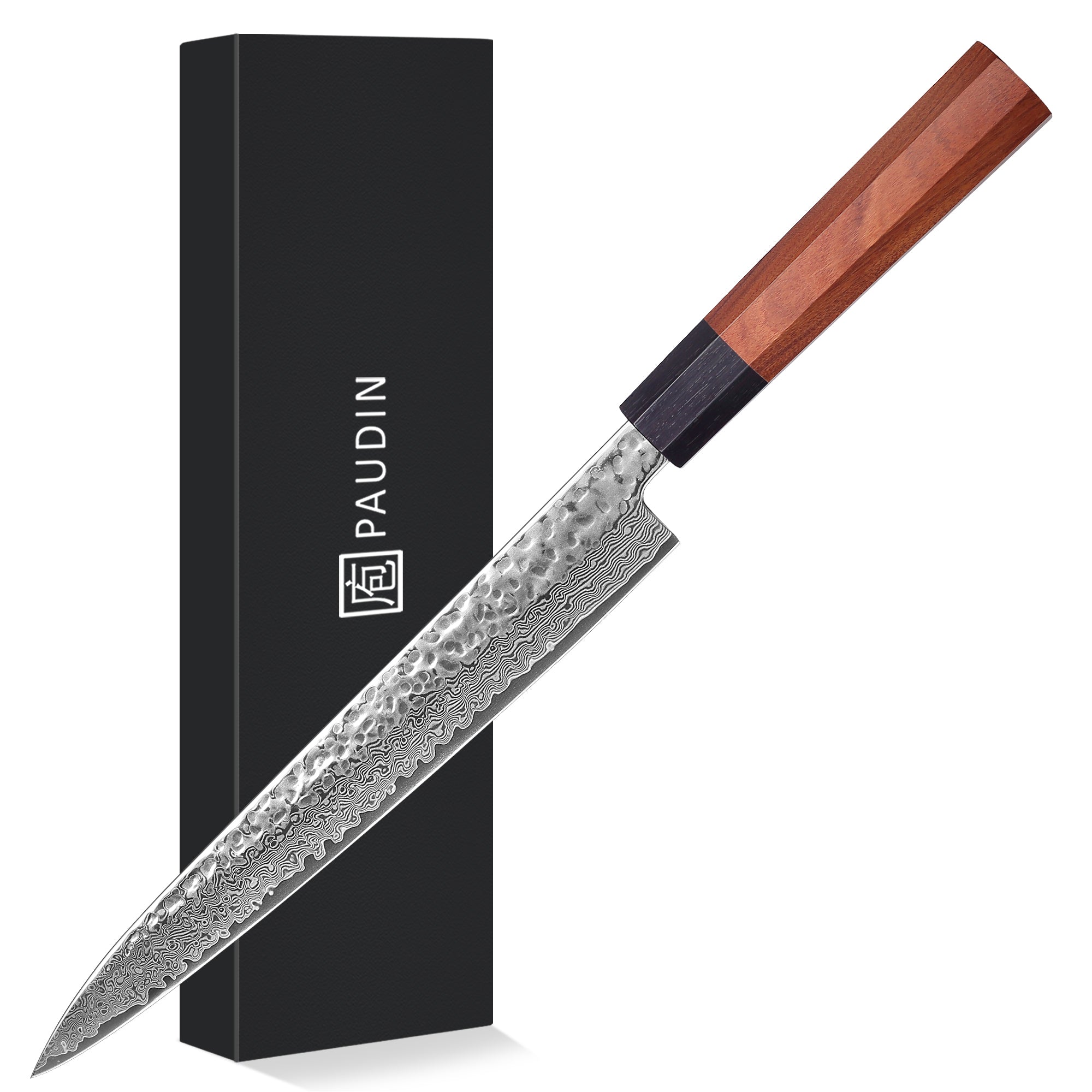 Premium Culbourtia Wood Handle Sharp 67 Layer Damascus Steel 62 HRC Sashimi knife 10" TL9 kitchen knife