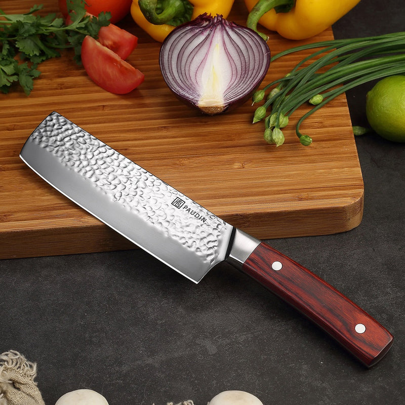 Hammered Vintage 7" Cleaver Knife
