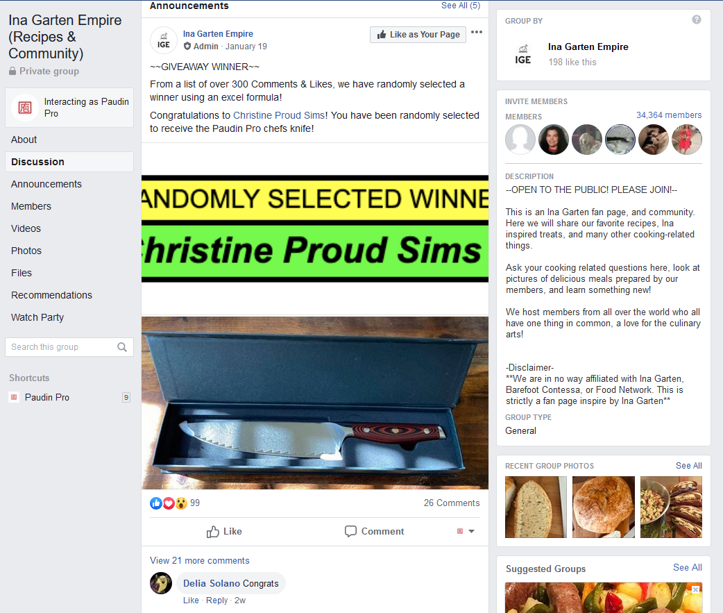 Our Congratulations to the Giveaway Winner!