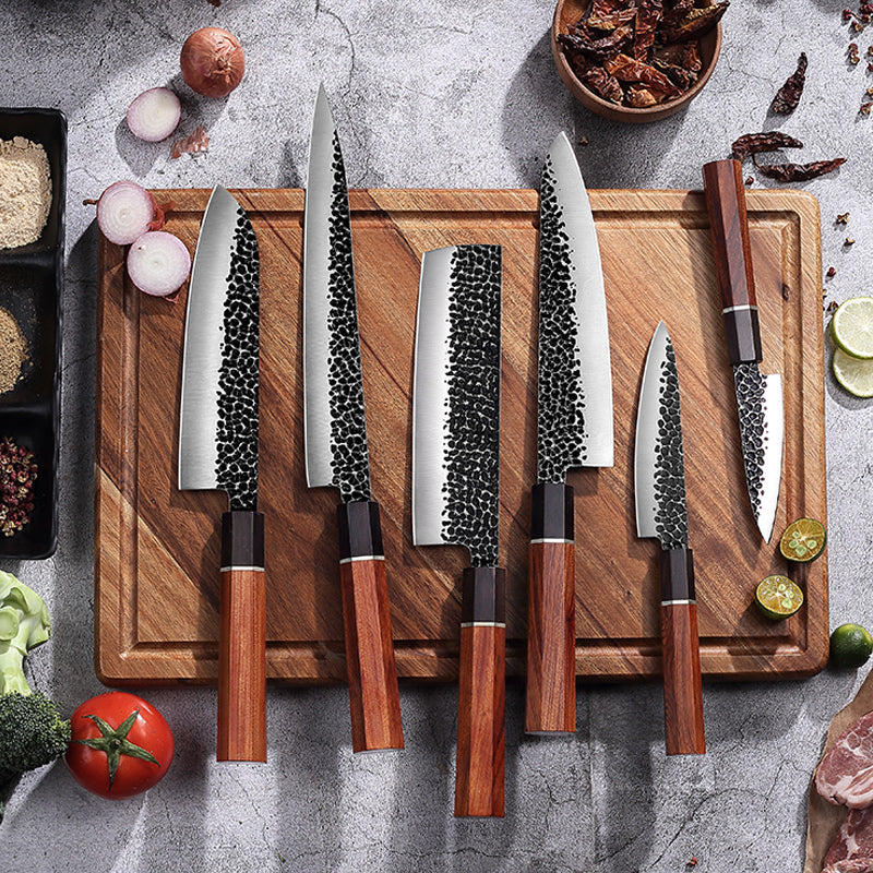 Tokyo Vintage 7 Inch Nakiri Knife With Cuibourtia Wood Handle