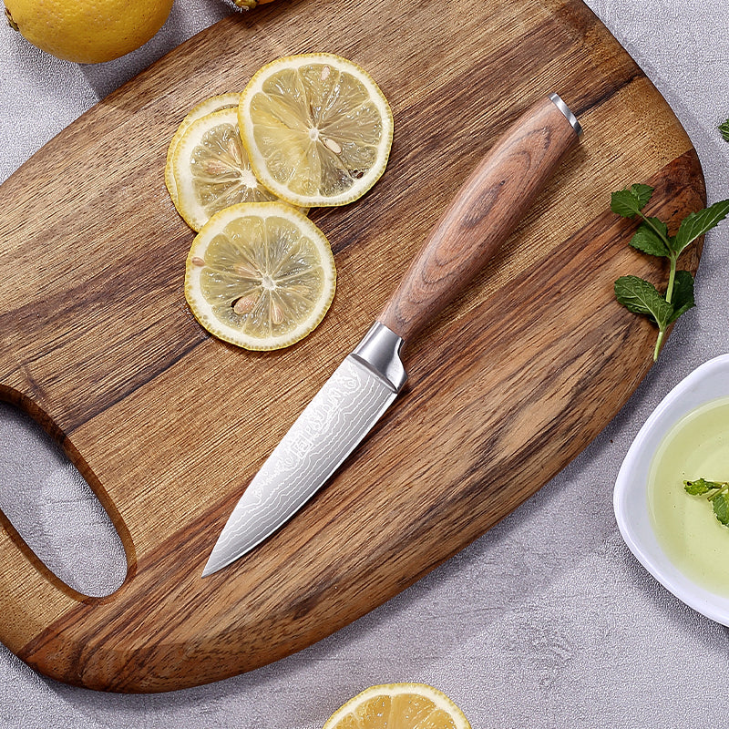 Vango Paring Knife 3.5''  High Carbon Steel With Pakka Wood Handle