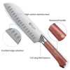 Milanlo Santoku Knife 7'' With Rose Wood Handle