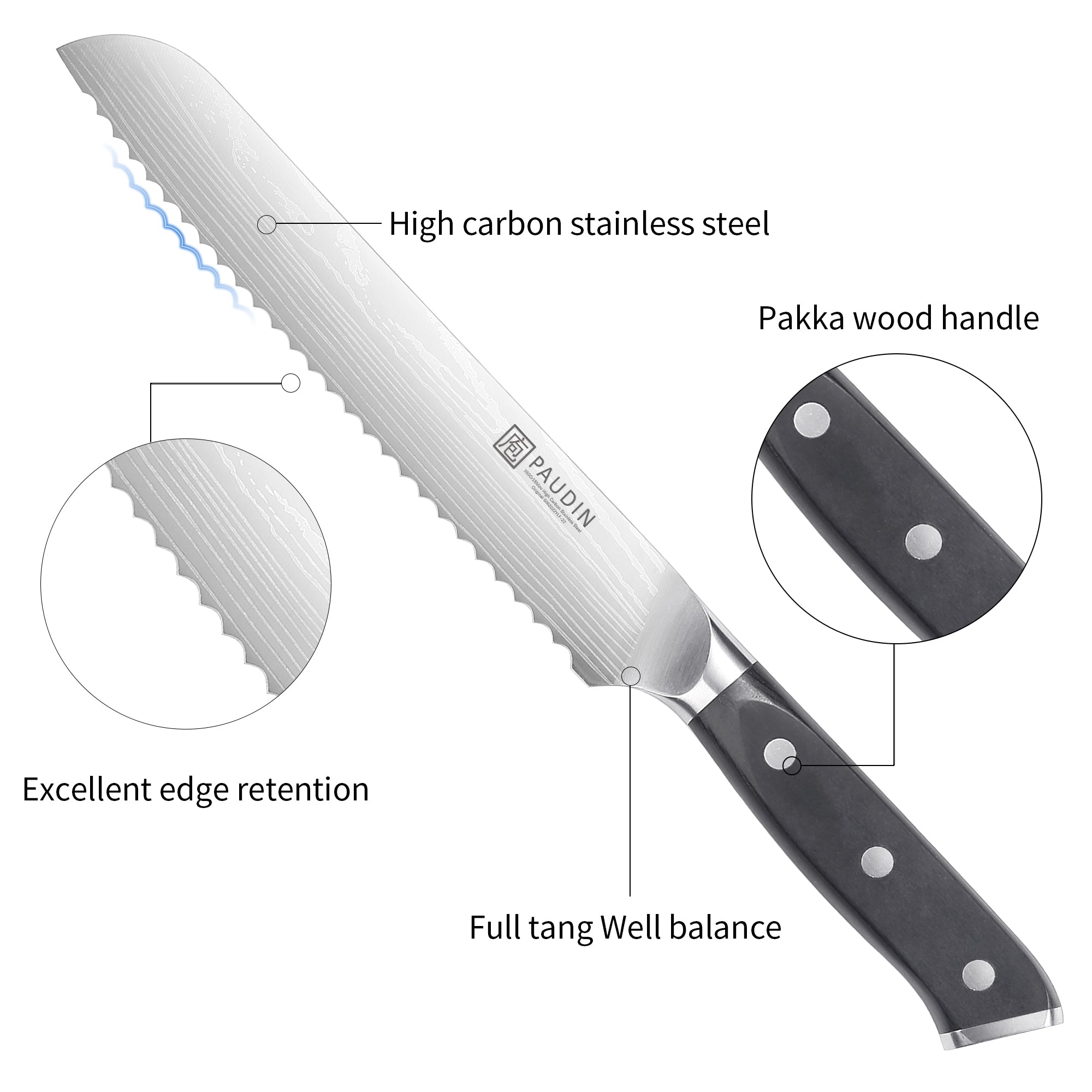 Davinci bread Knife 8”