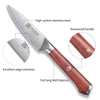 Milanlo Paring Knife 3. 5'' With Rose Wood Handle