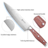 Berlin Chef 8'' Ultra Sharp Kitchen Knife With Rose Wood Handle