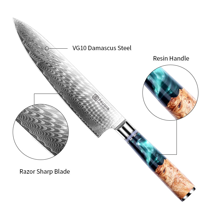 Atlantis 8 Inch Chef Knife With Resin Handle
