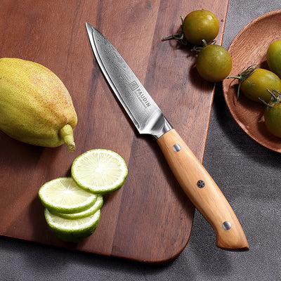 Sorrento Style 3.5 Inch  Paring Knife with Olive Handle