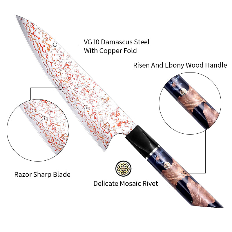 Tokyo Inspiration 8” Damascus Steel Chef Knife