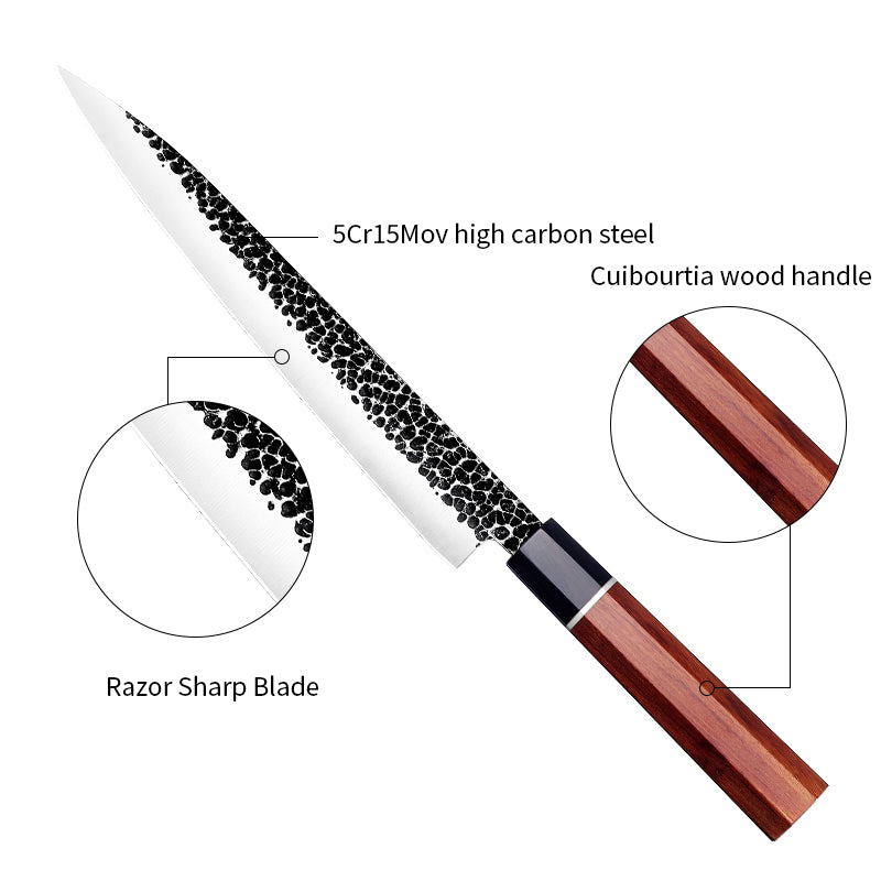 Tokyo Vintage 10 Inch Sashimi Knife With Cuibourtia Wood Handle