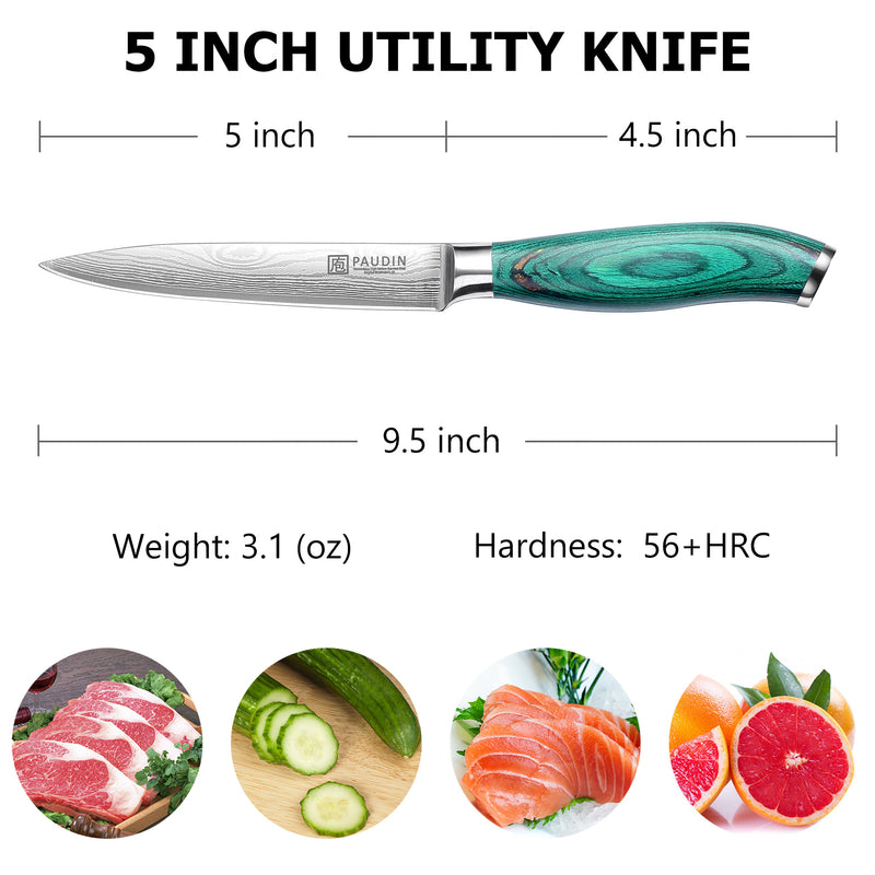 Jade 5 Inch Utility Knife
