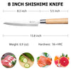 Master collection 8'' Sashimi Knife With Zebrawood handle