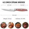 Berlin Steak Knives Set Of 4Pcs 4.5'' With Rose Wood Handle