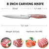 Berlin Carving Knife 8'' With Rose Wood Handle