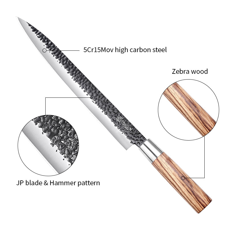 Master Vintage collection 11'' Yanagiba Knife With Zebrawood handle