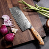 Sorrento Style 7 Inch Cleaver Knife with Olive Handle