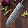 Sorrento Classis 7 Inch  Santoku Knife Damascus steel with Olive Handle