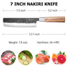Master Vintage collection 7'' Nakiri Knife With Zebrawood handle
