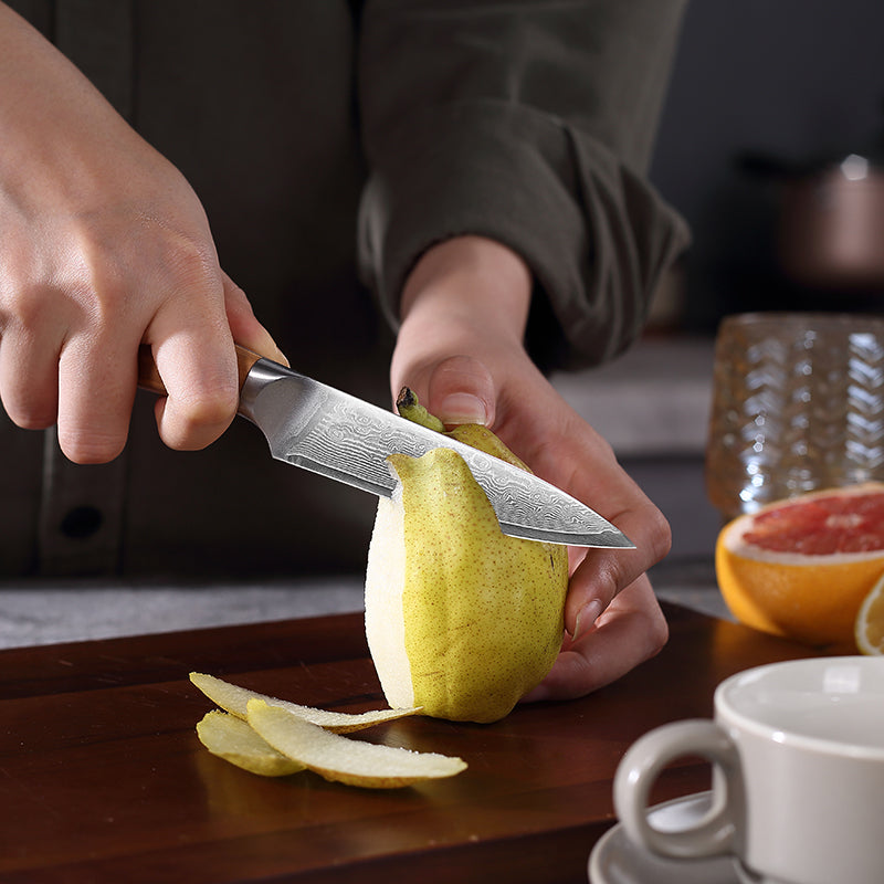 Sorrento Style 3.5 Inch  Paring Knife with Olive Handle