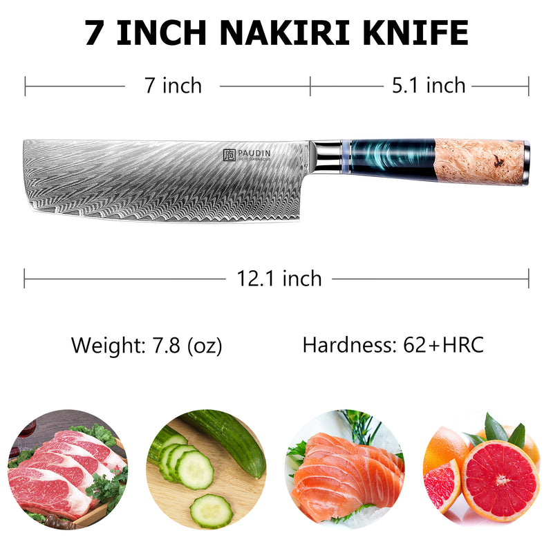 Atlantis 7 Inch Nakiri Knife With Resin Handle