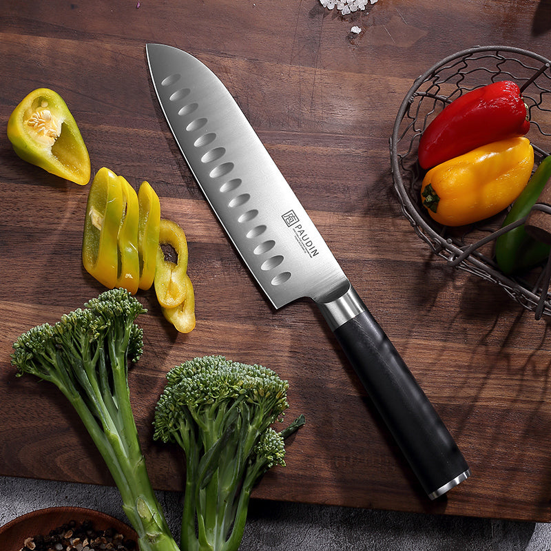 Qian Pro 7 Inch Santoku Knife With G10 Handle