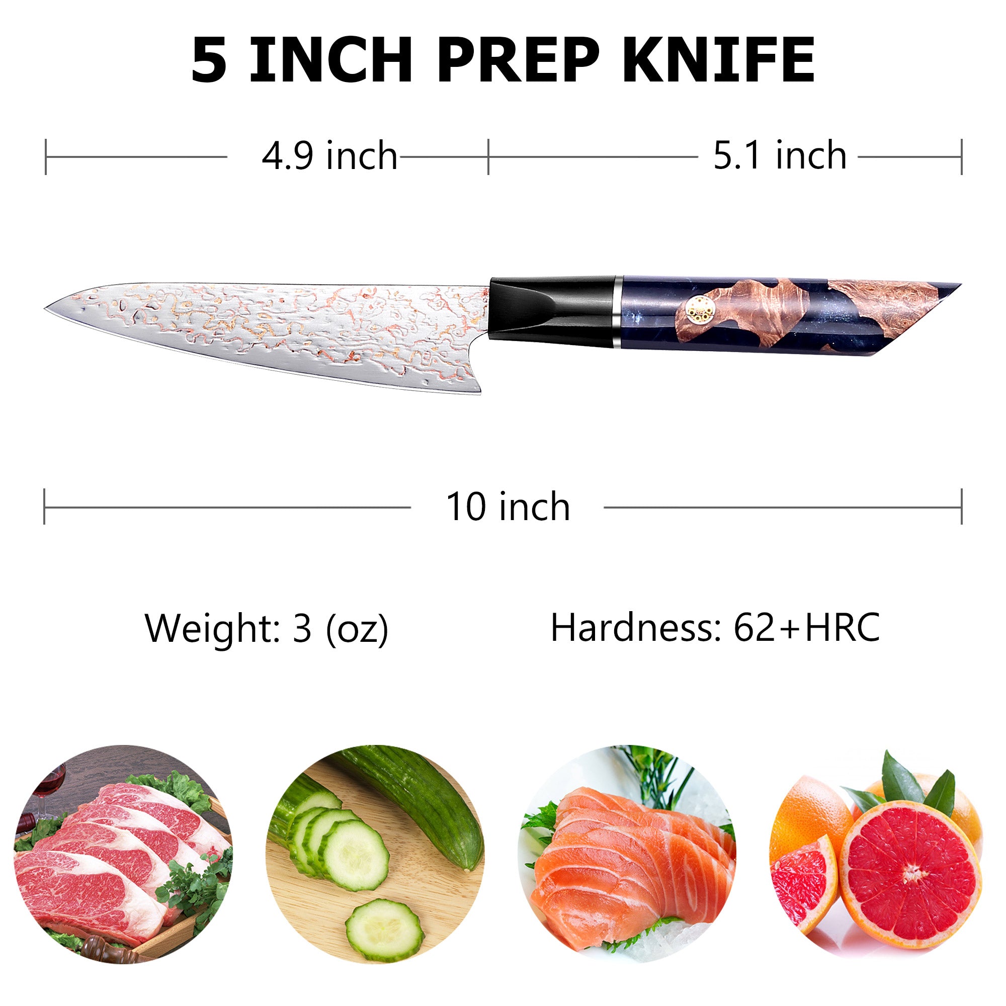 Tokyo Inspiration 5” Damascus Steel Utility Knife