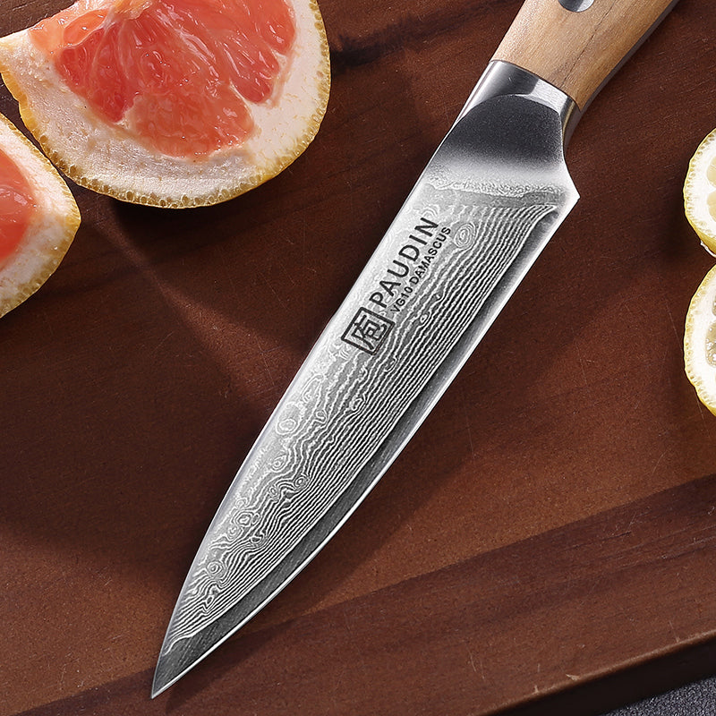 Sorrento Style 5 Inch Utility Knife with Olive Handle