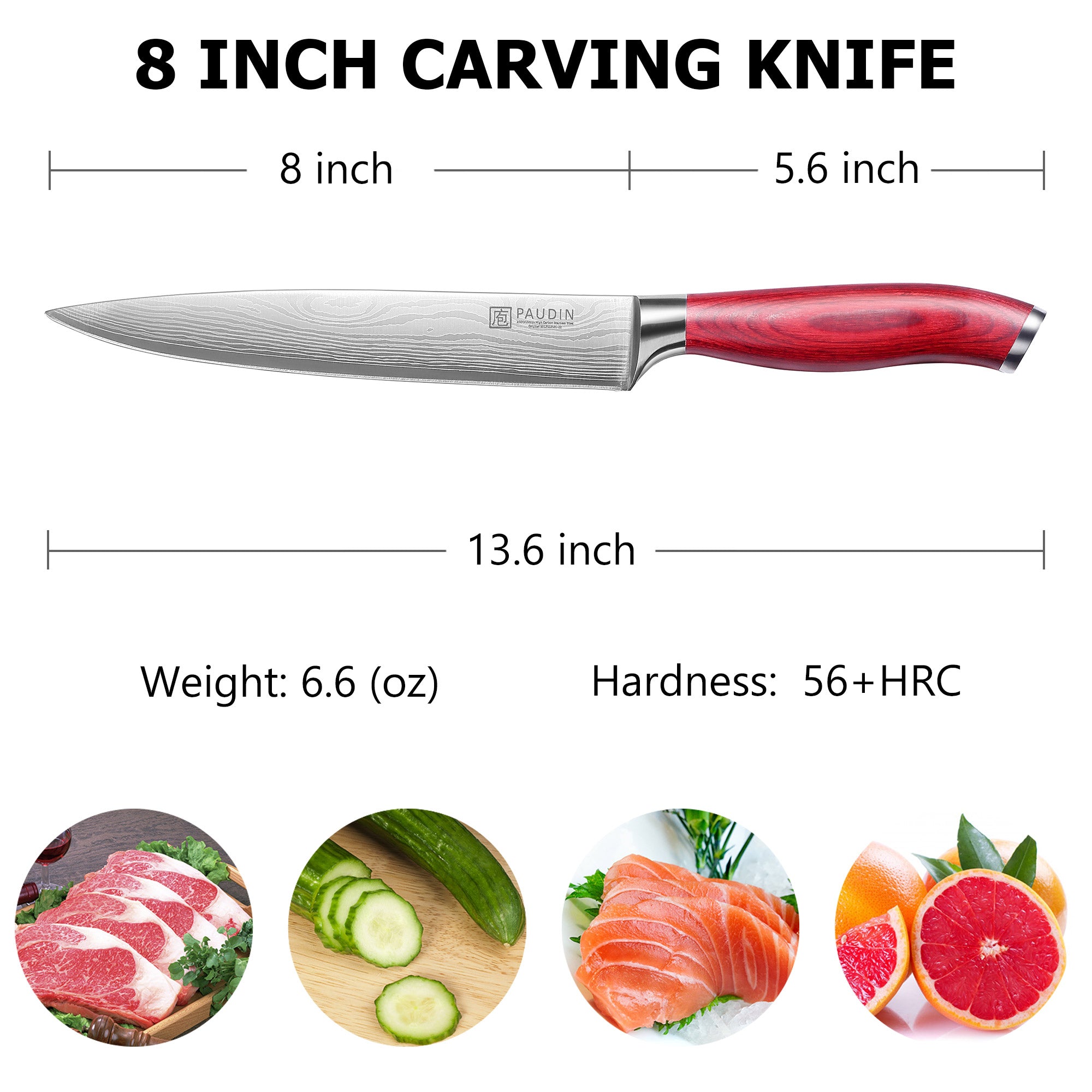 Agate 8 Inch Caving Knife