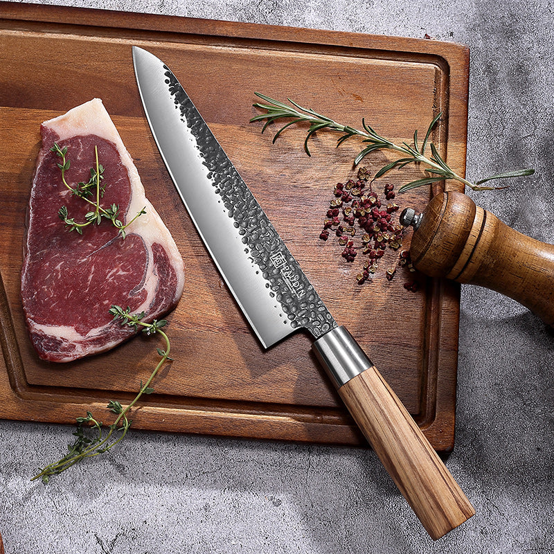 Master Vintage collection 8'' Chef Knife With Zebrawood handle