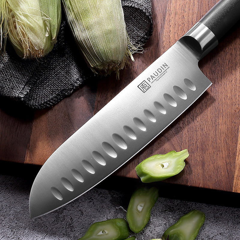 Qian Pro 7 Inch Santoku Knife With G10 Handle