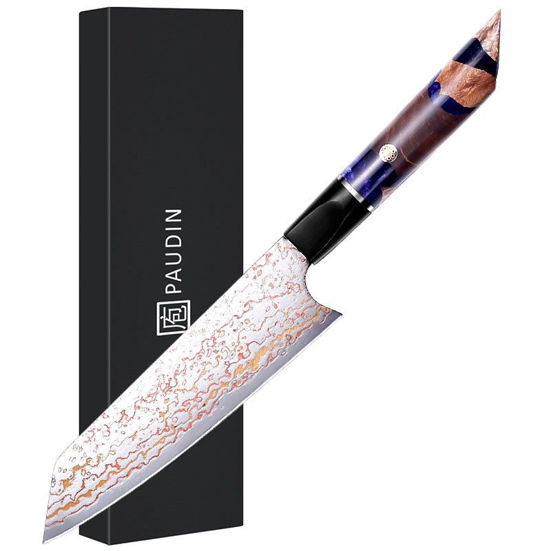 Tokyo Inspiration 7” Damascus Steel Gyuto Knife Meat Knife