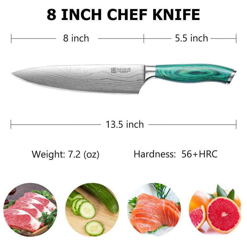 Jade 8 Inch Chef Knife