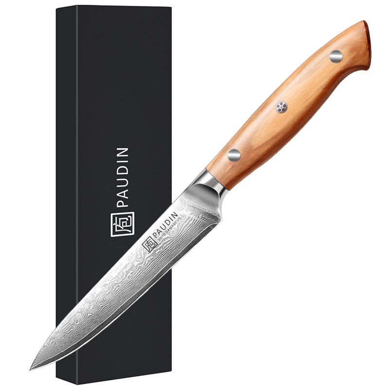 Sorrento Style 5 Inch Utility Knife with Olive Handle