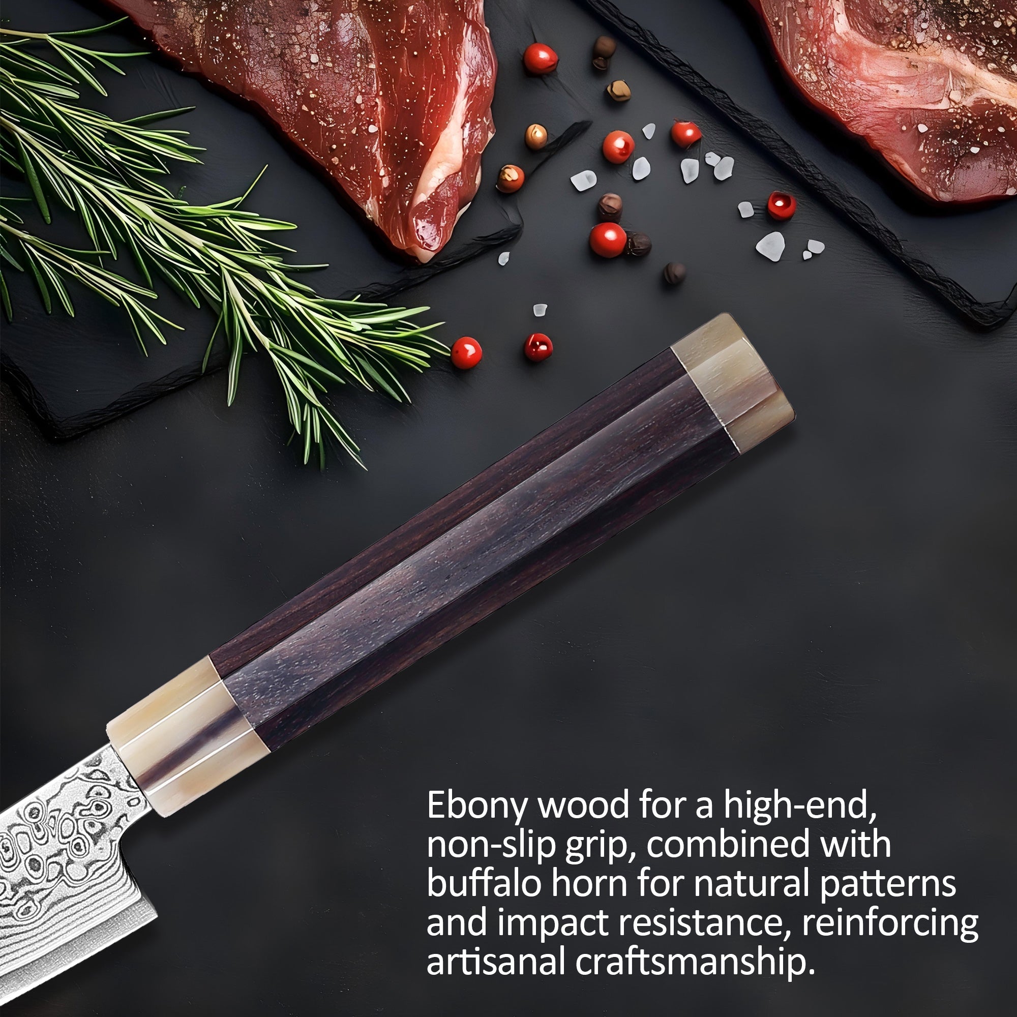 Murasaki Paring knife 3.5 inch Knife 67 layers of Damascus steel  With Ebony wood Handle knives