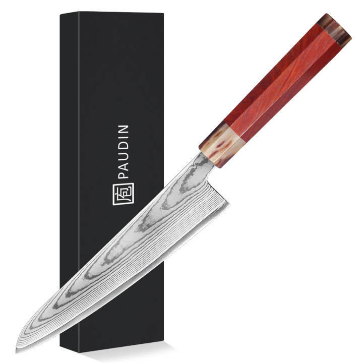Shiro Chef knife 8 Knife 67 layers of Damascus steel  With Cuibourtia wood Handle