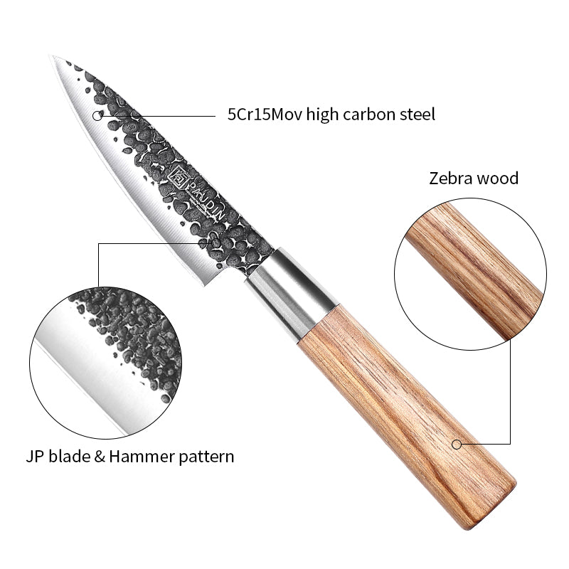 Master Vintage collection 3.5'' Paring Knife With Zebrawood handle