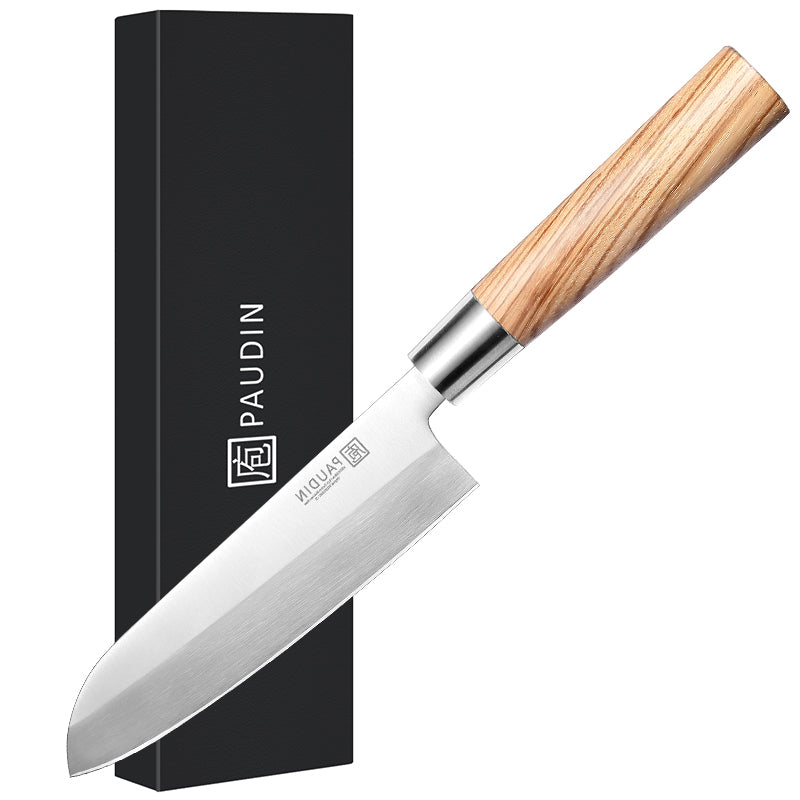 Master collection 7'' Santoku Knife With Zebrawood handle